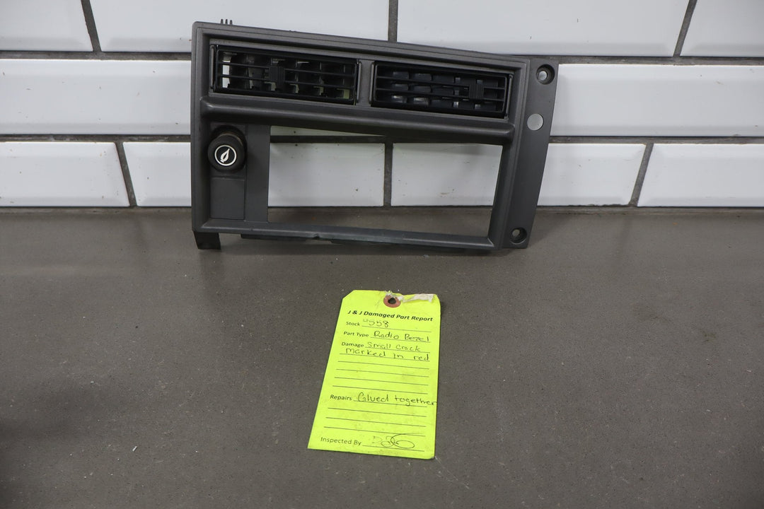 1992 Chevrolet S10 Radio Bezel OEM Charcoal with Cigarette Lighter