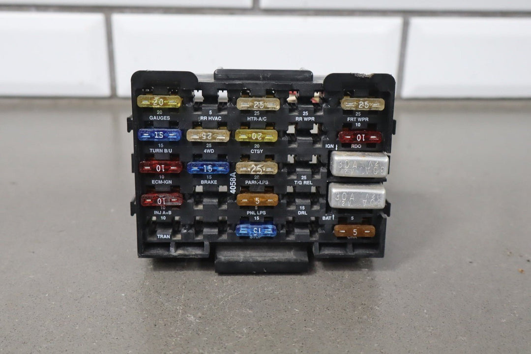 1992 GMC Sierra GMT400 5.7 Gasoline Cabin Fuse Box