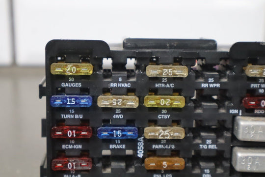 1992 GMC Sierra GMT400 5.7 Gasoline Cabin Fuse Box