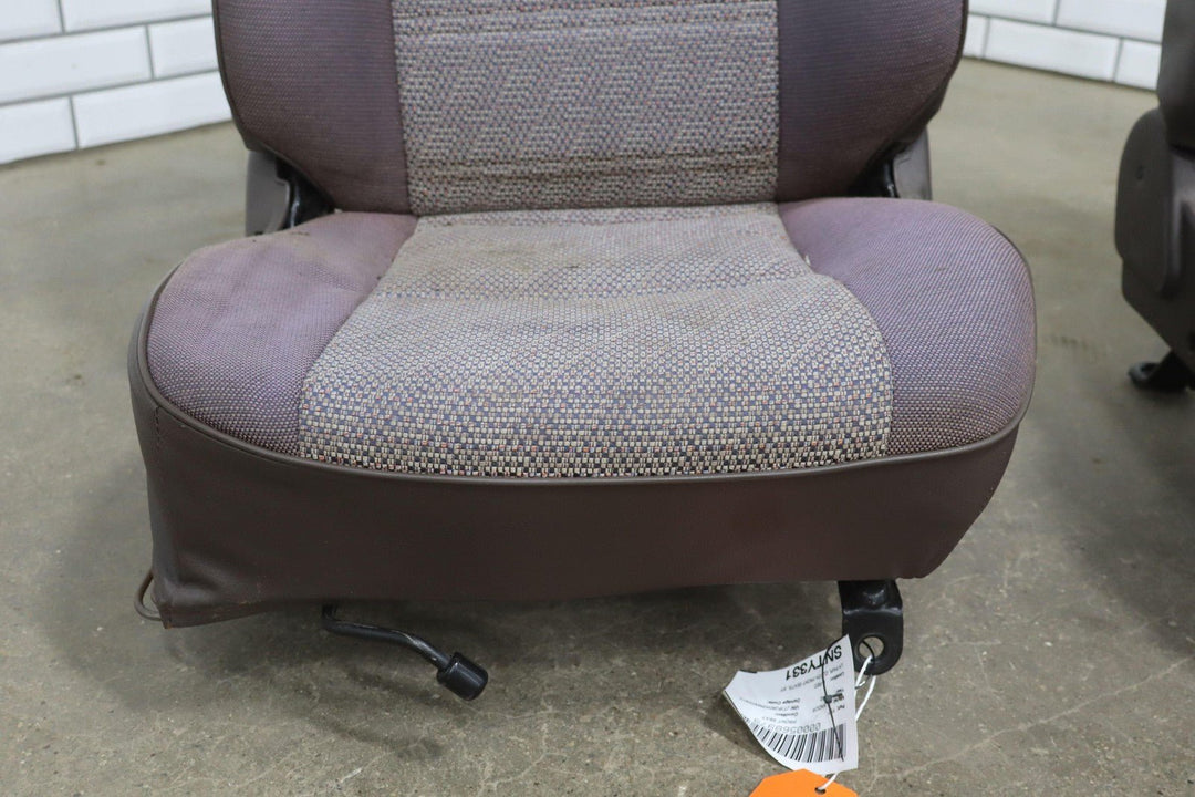1992 Toyota Land Cruiser Right & Left Front Manual Cloth Seats *Heavy Wear*