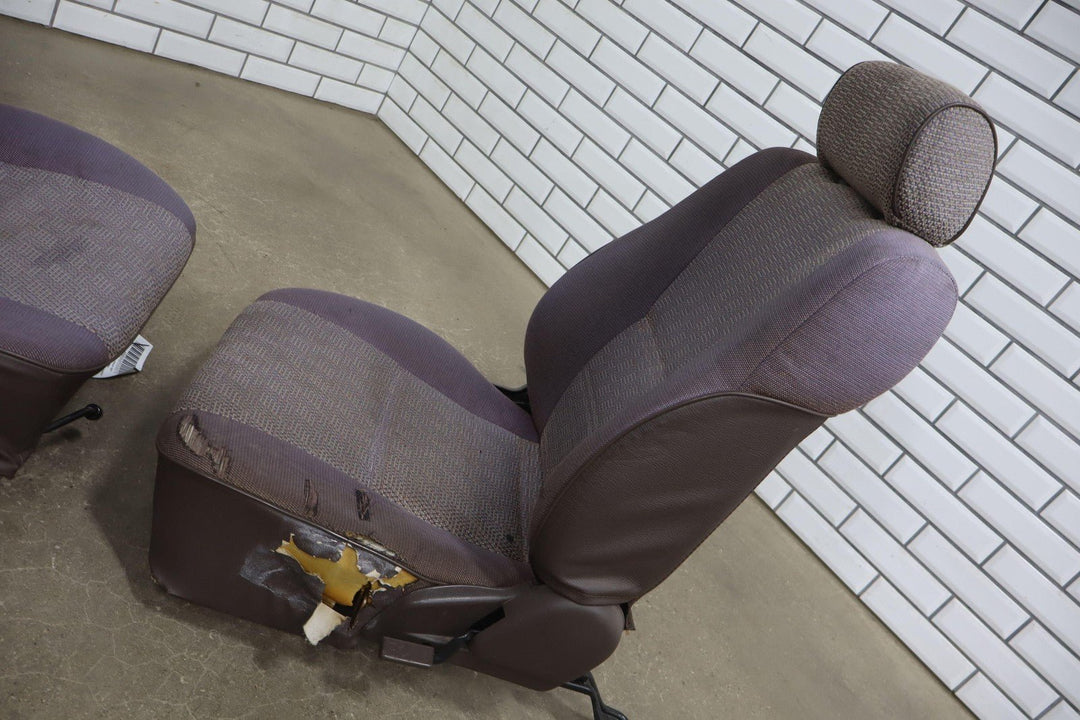 1992 Toyota Land Cruiser Right & Left Front Manual Cloth Seats *Heavy Wear*