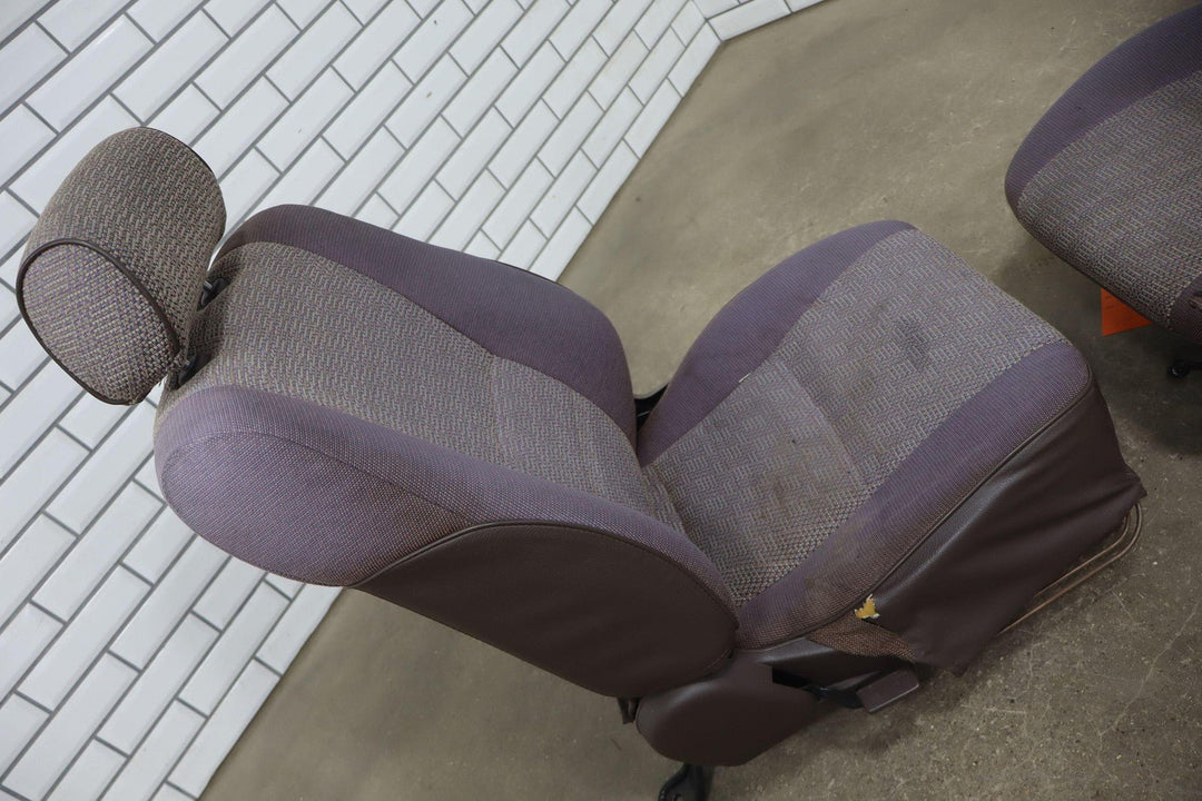 1992 Toyota Land Cruiser Right & Left Front Manual Cloth Seats *Heavy Wear*