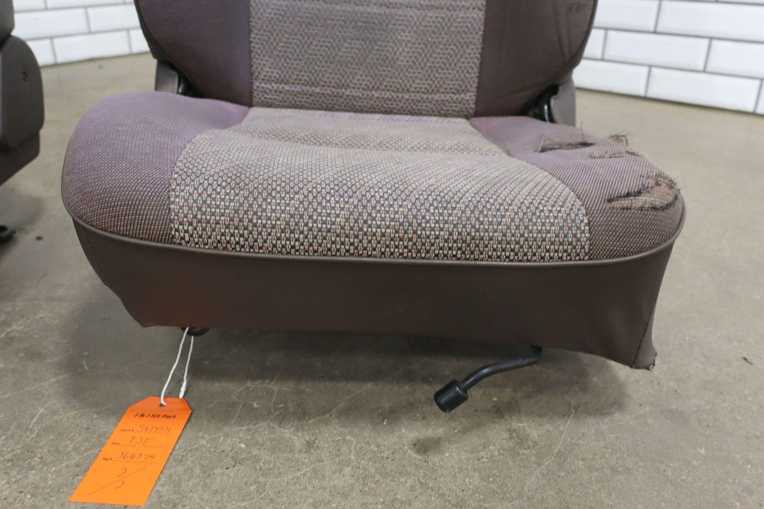 1992 Toyota Land Cruiser Right & Left Front Manual Cloth Seats *Heavy Wear*