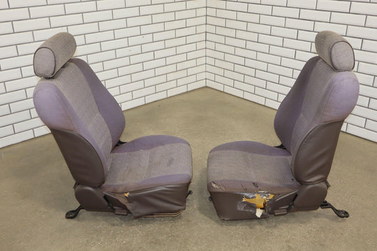 1992 Toyota Land Cruiser Right & Left Front Manual Cloth Seats *Heavy Wear*