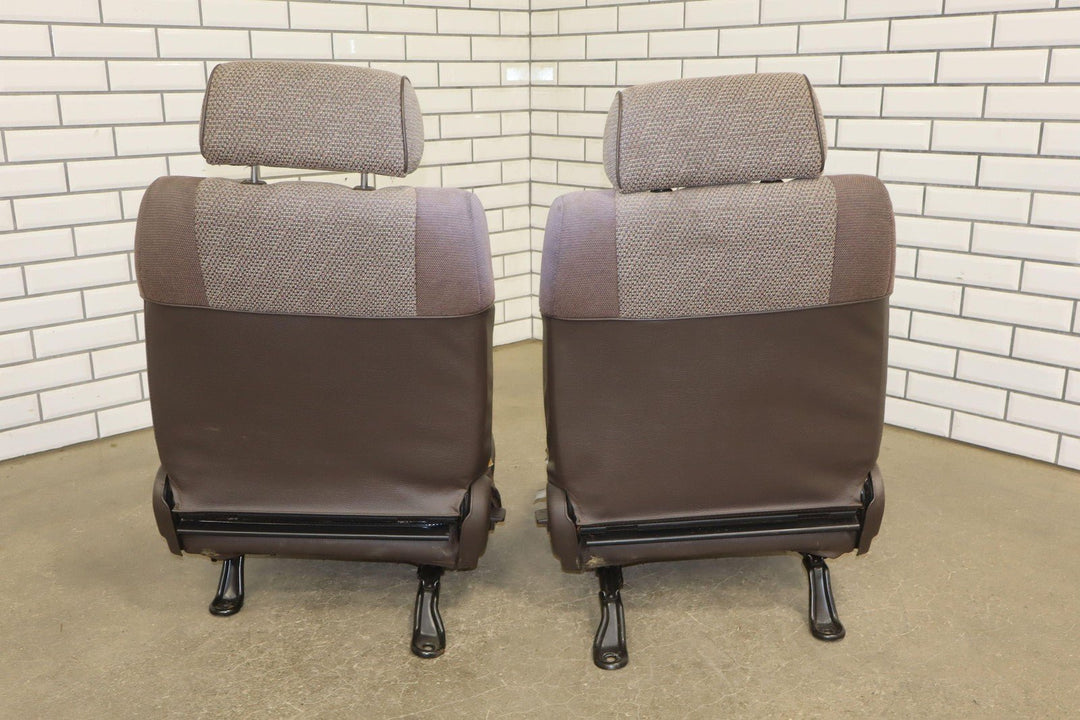 1992 Toyota Land Cruiser Right & Left Front Manual Cloth Seats *Heavy Wear*