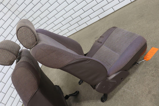 1992 Toyota Land Cruiser Right & Left Front Manual Cloth Seats *Heavy Wear*