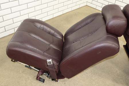 1993-1996 Cadillac Fleetwood Brougham Leather Power Seats Set Bordeaux Red 75