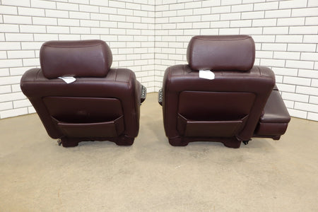 1993-1996 Cadillac Fleetwood Brougham Leather Power Seats Set Bordeaux Red 75