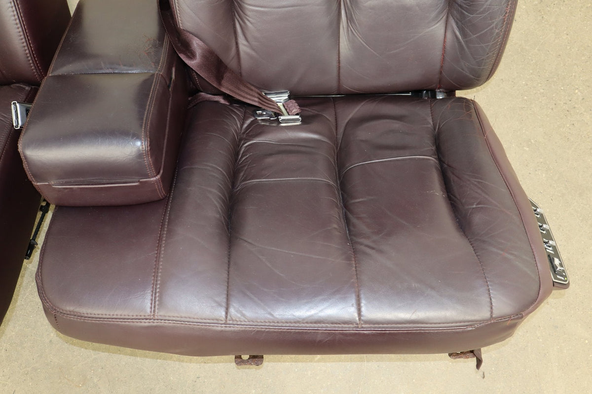 1993-1996 Cadillac Fleetwood Brougham Leather Power Seats Set Bordeaux Red 75