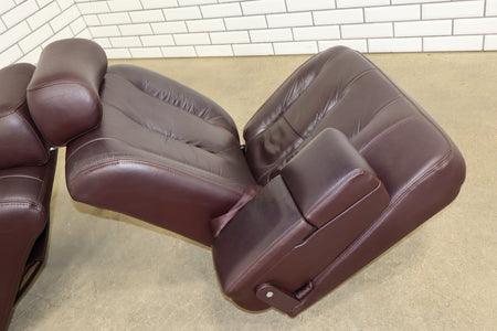 1993-1996 Cadillac Fleetwood Brougham Leather Power Seats Set Bordeaux Red 75