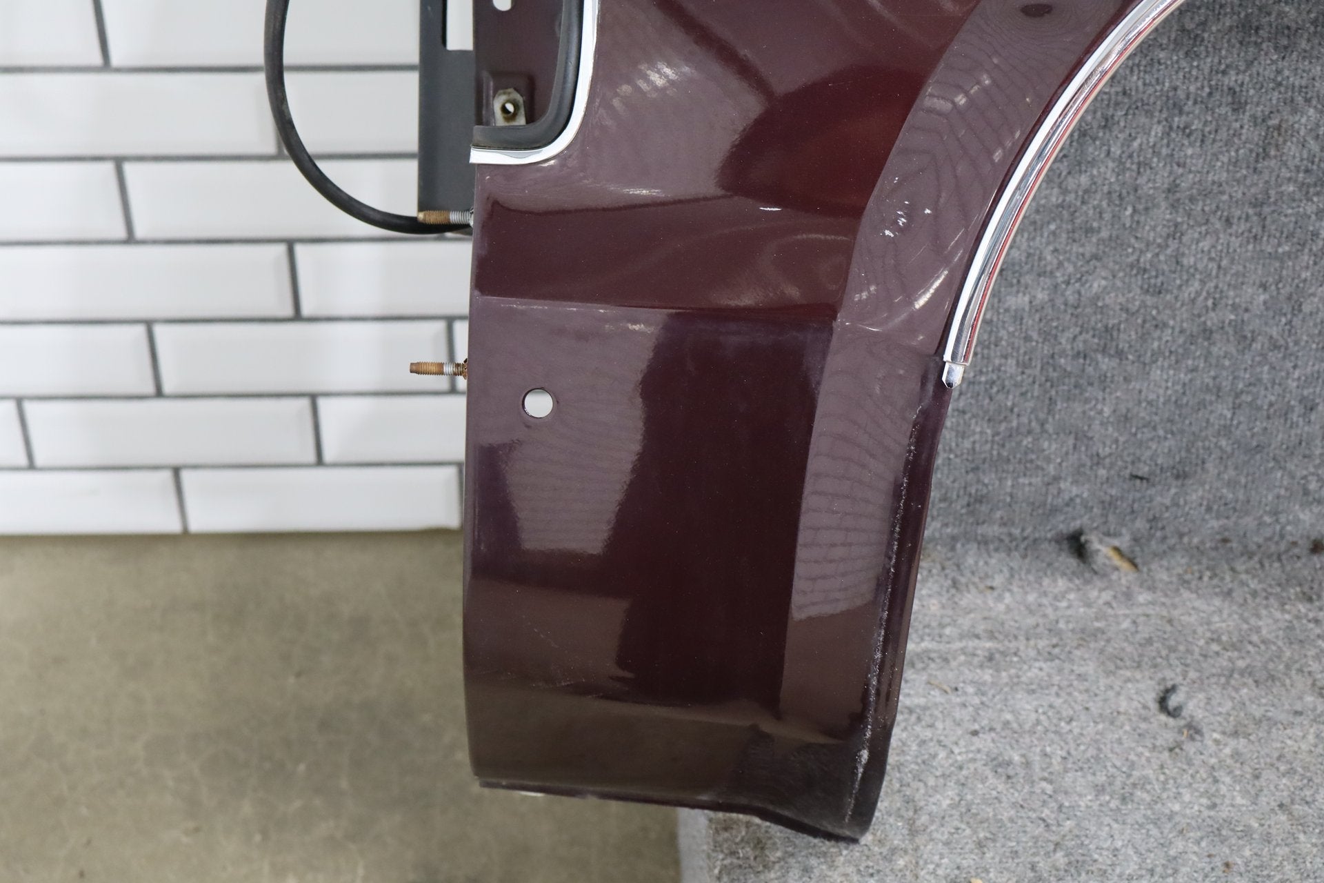 1993-1996 Cadillac Fleetwood Brougham Left Fender 12522160 Dark Cherry 77 12522160