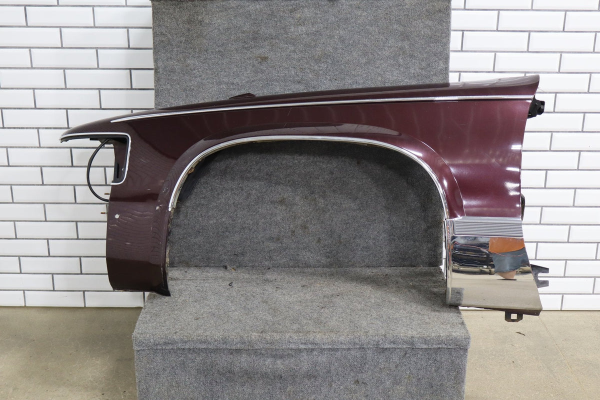 1993-1996 Cadillac Fleetwood Brougham Left Fender 12522160 Dark Cherry 77 12522160