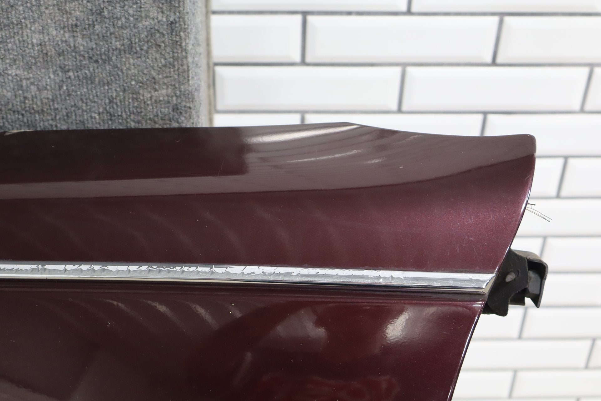 1993-1996 Cadillac Fleetwood Brougham Left Fender 12522160 Dark Cherry 77 12522160