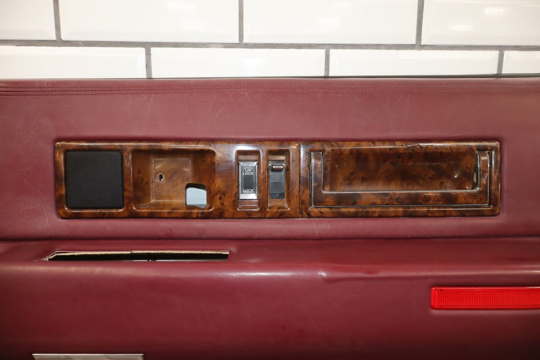 1993 - 1996 Cadillac Fleetwood Brougham Right Front Interior Trim Panel Garnet Red