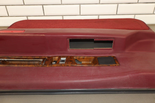 1993 - 1996 Cadillac Fleetwood Brougham Right Front Interior Trim Panel Garnet Red