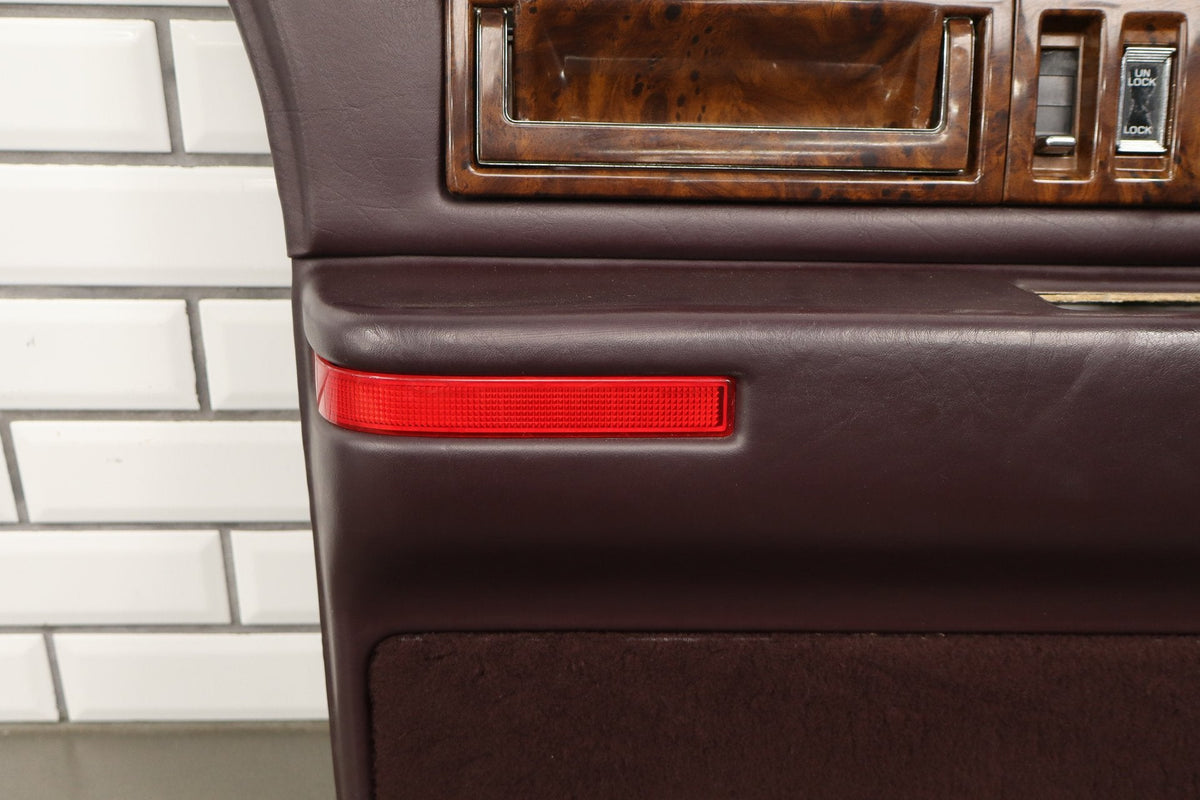 1993-1996 Cadillac Fleetwood Left Front Interior Trim Panel Bordeaux Red 75