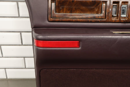 1993-1996 Cadillac Fleetwood Left Front Interior Trim Panel Bordeaux Red 75