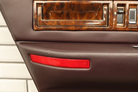 1993-1996 Cadillac Fleetwood Left Rear Door Trim Panel Bordeaux Red 75