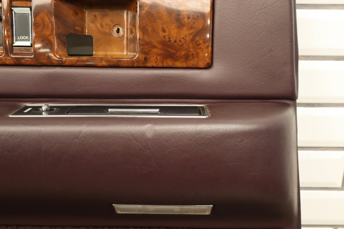 1993-1996 Cadillac Fleetwood Left Rear Door Trim Panel Bordeaux Red 75