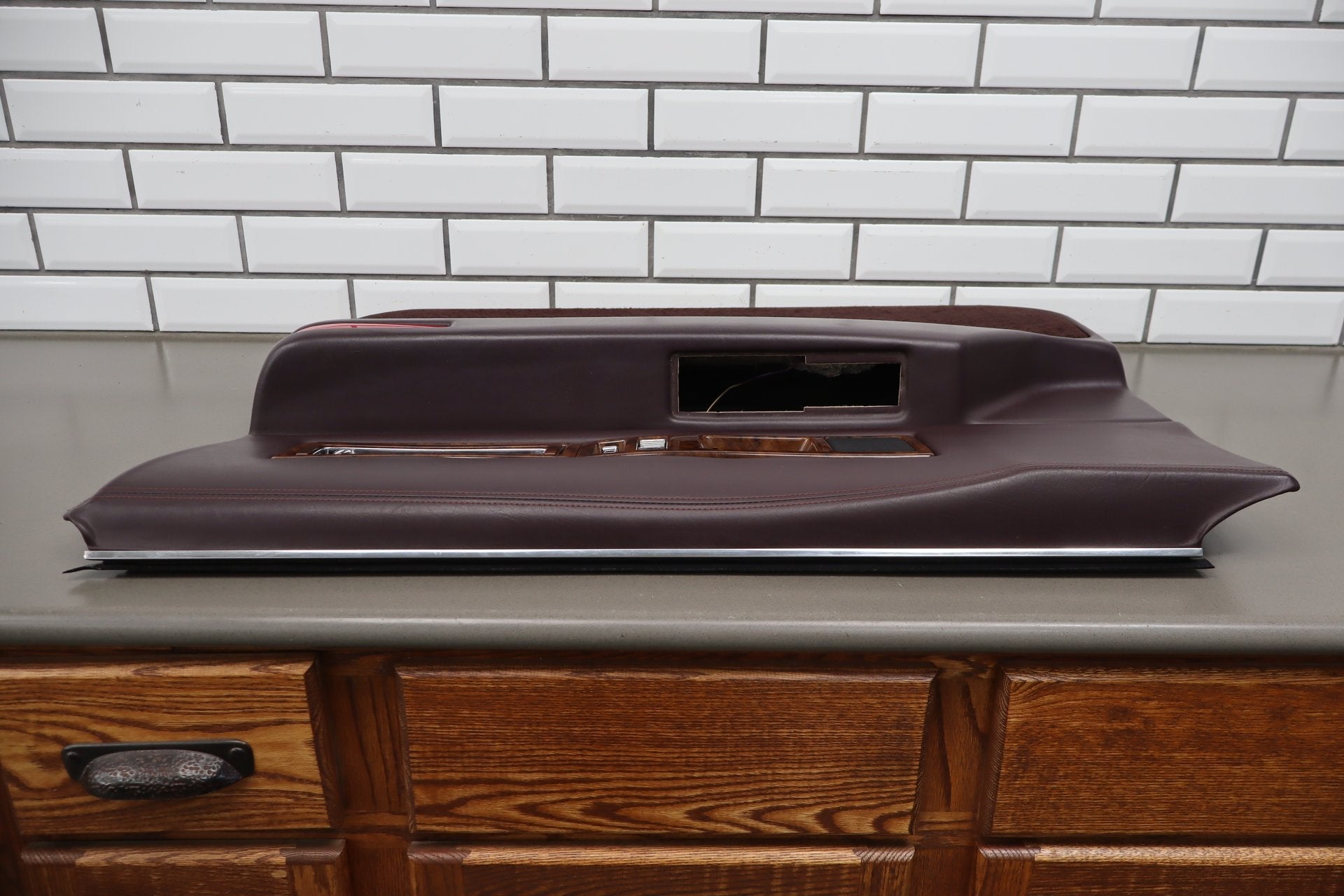 1993-1996 Cadillac Fleetwood Right Front Interior Trim Panel Bordeaux Red 75