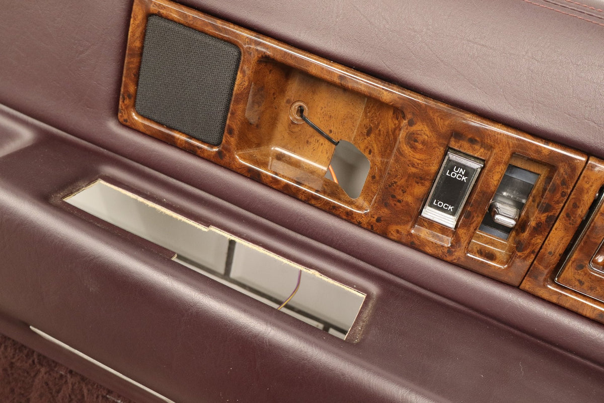1993-1996 Cadillac Fleetwood Right Front Interior Trim Panel Bordeaux Red 75