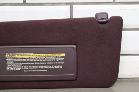 1993-1996 Cadillac Fleetwood Sun Visor Pair Bordeaux Red 75