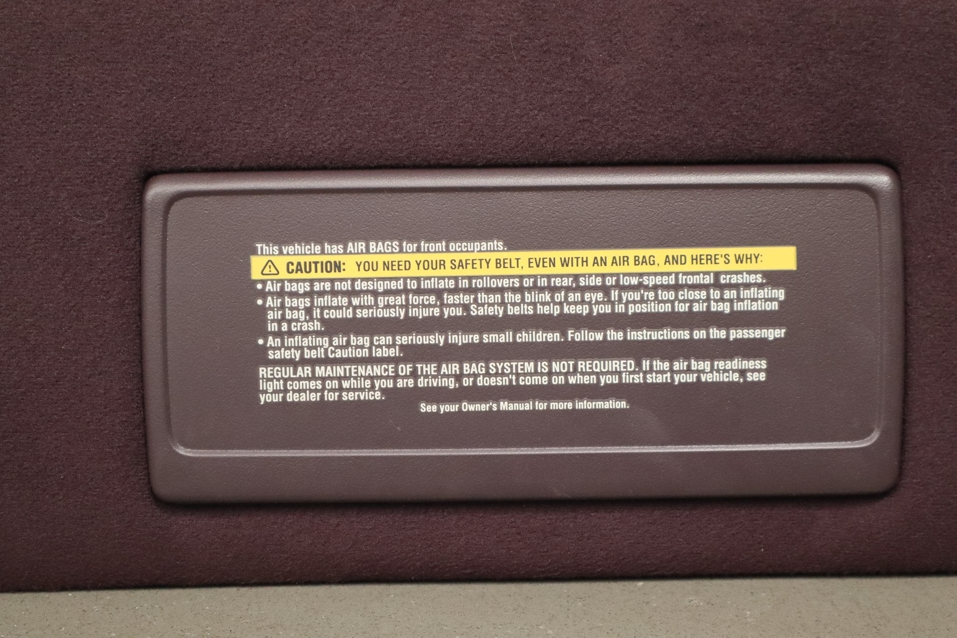 1993-1996 Cadillac Fleetwood Sun Visor Pair Bordeaux Red 75