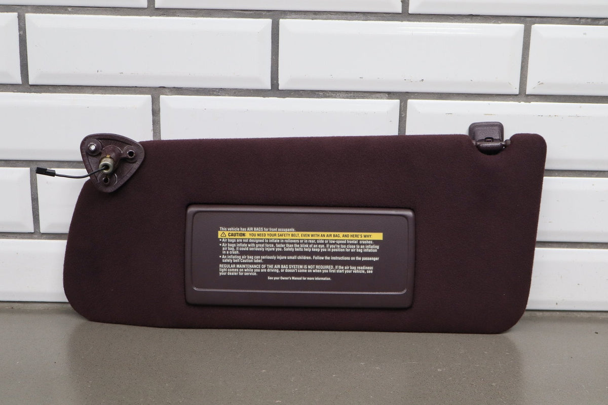 1993-1996 Cadillac Fleetwood Sun Visor Pair Bordeaux Red 75