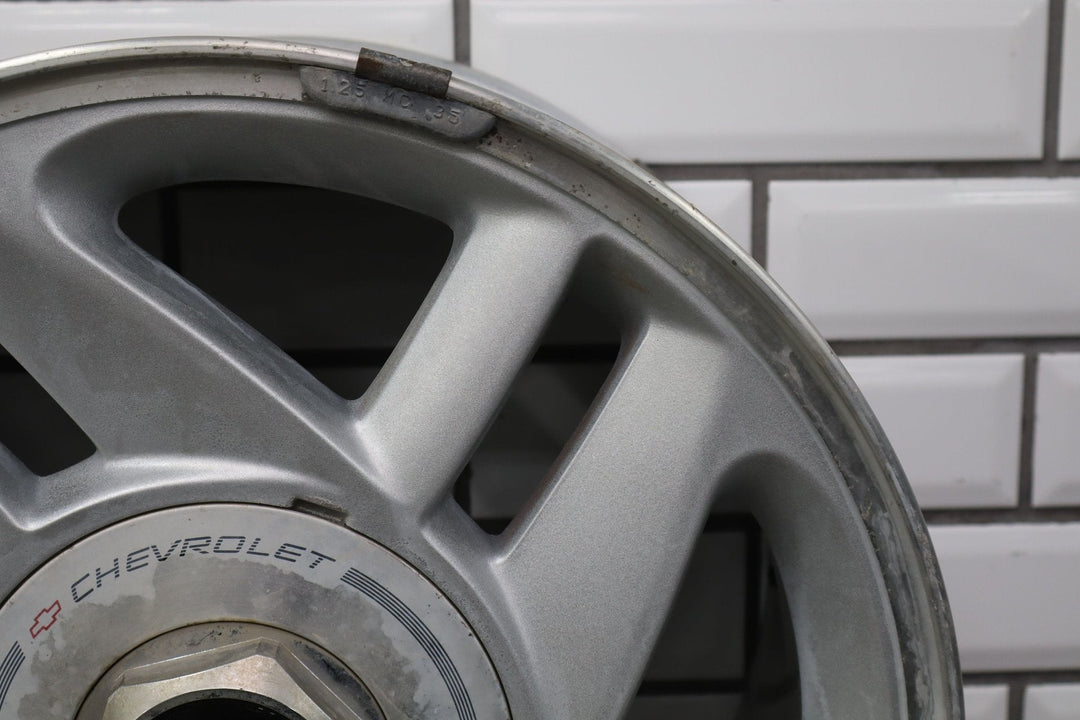 1993 - 1996 Camaro Single (1) 16x8 Silver 5 - Spoke Wheel W/Center Cap *Curb Rash*