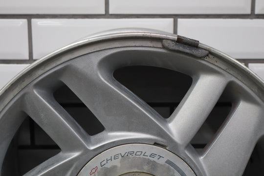 1993 - 1996 Camaro Single (1) 16x8 Silver 5 - Spoke Wheel W/Center Cap *Curb Rash*