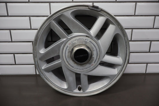 1993 - 1996 Camaro Single (1) 16x8 Silver 5 - Spoke Wheel W/Center Cap *Curb Rash*