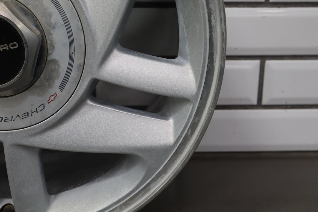 1993 - 1996 Camaro Single (1) 16x8 Silver 5 - Spoke Wheel W/Center Cap *Curb Rash*