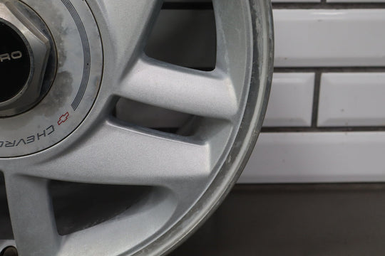 1993 - 1996 Camaro Single (1) 16x8 Silver 5 - Spoke Wheel W/Center Cap *Curb Rash*