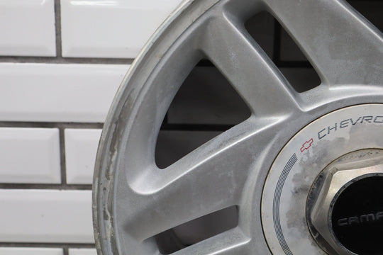 1993 - 1996 Camaro Single (1) 16x8 Silver 5 - Spoke Wheel W/Center Cap *Curb Rash*