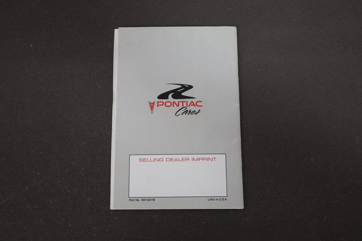 1994 Pontiac Grand Prix Owners Manual Set With Pouch