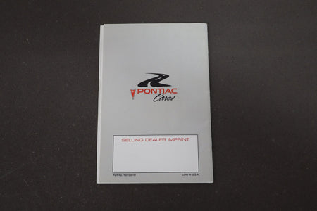 1994 Pontiac Grand Prix Owners Manual Set With Pouch