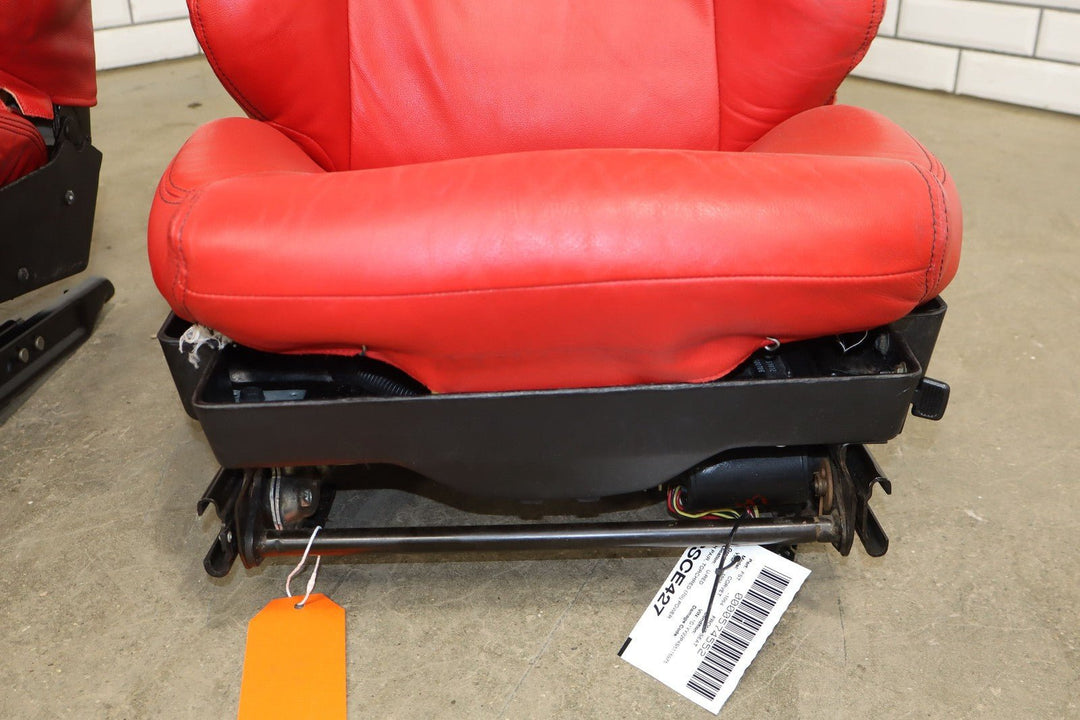 1995 - 1996 C4 Corvette Pair LH&RH Power Leather Bucket Seats *Torch Red*