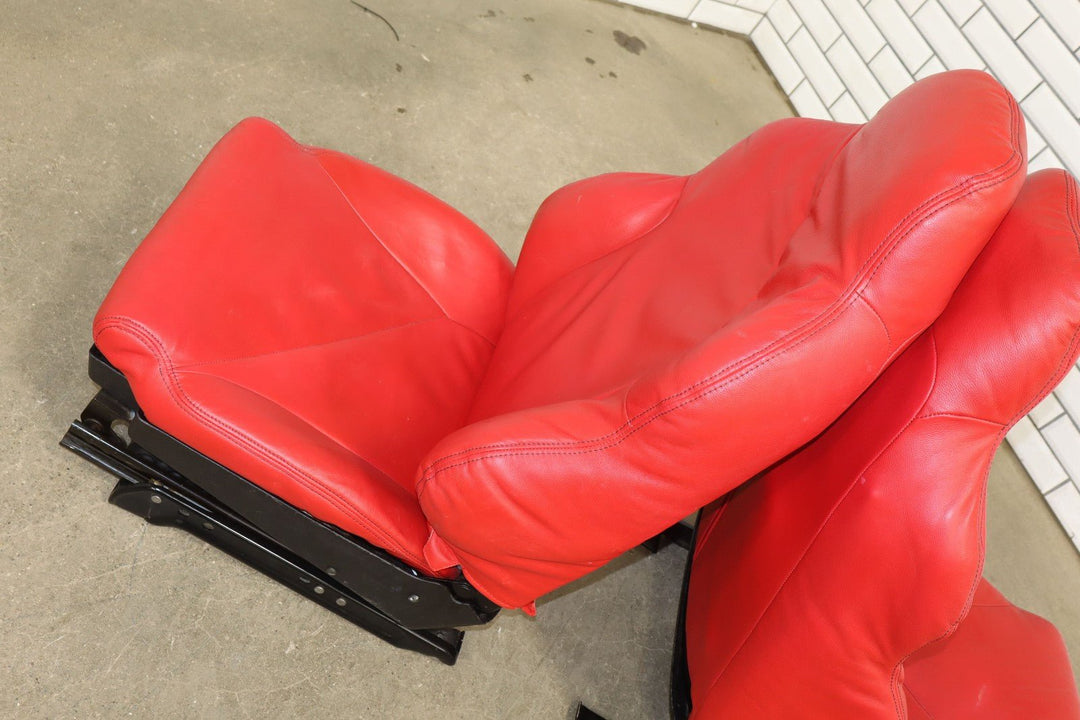 1995 - 1996 C4 Corvette Pair LH&RH Power Leather Bucket Seats *Torch Red*