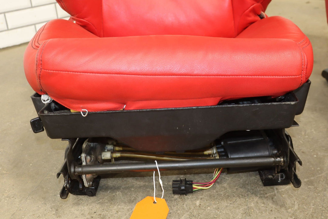 1995 - 1996 C4 Corvette Pair LH&RH Power Leather Bucket Seats *Torch Red*