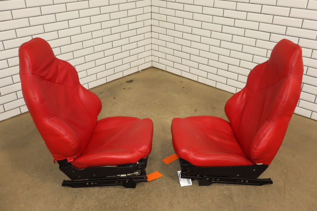 1995 - 1996 C4 Corvette Pair LH&RH Power Leather Bucket Seats *Torch Red*