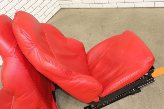 1995 - 1996 C4 Corvette Pair LH&RH Power Leather Bucket Seats *Torch Red*