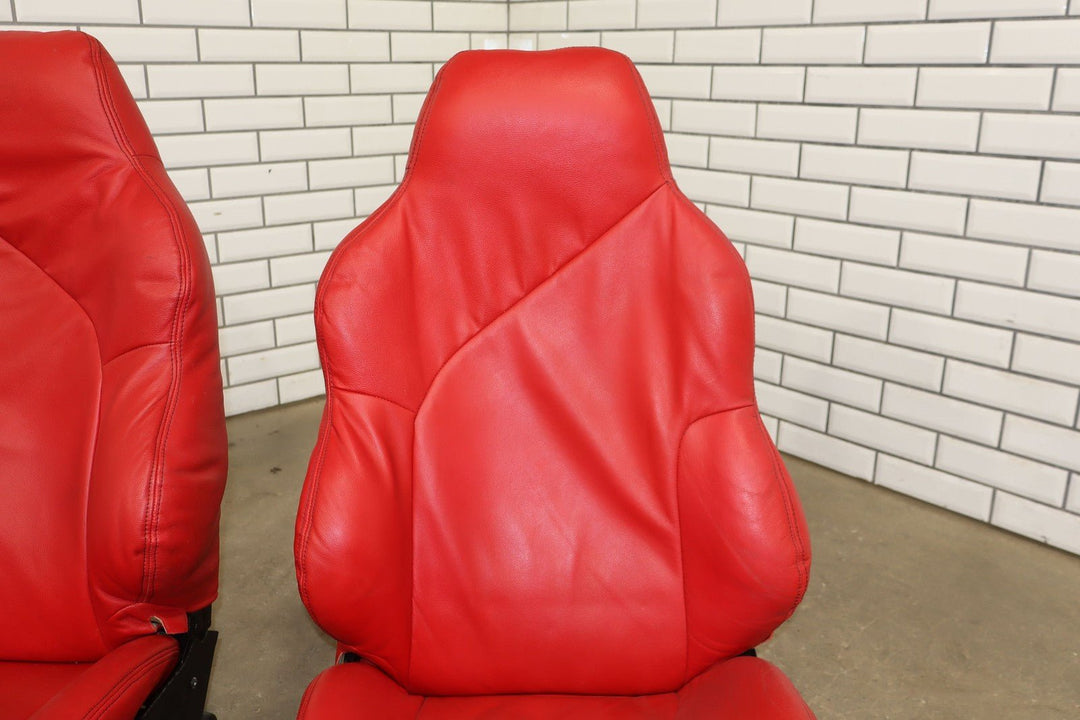 1995 - 1996 C4 Corvette Pair LH&RH Power Leather Bucket Seats *Torch Red*