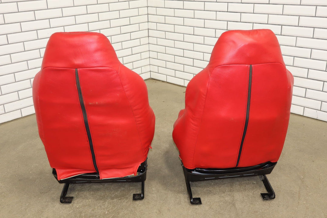 1995 - 1996 C4 Corvette Pair LH&RH Power Leather Bucket Seats *Torch Red*
