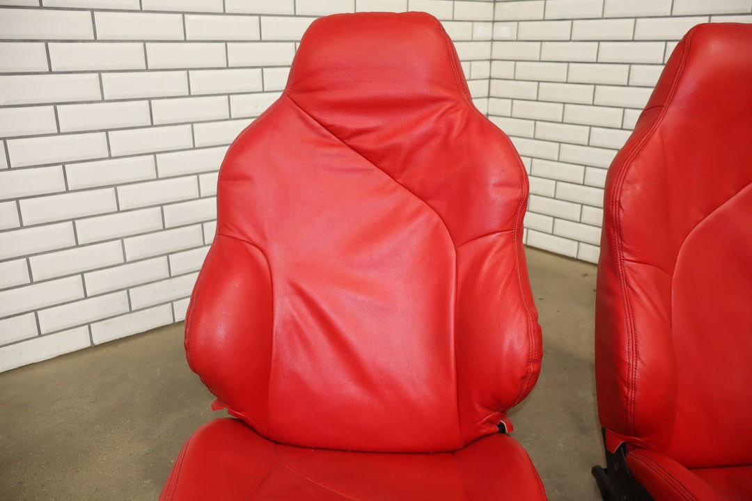 1995 - 1996 C4 Corvette Pair LH&RH Power Leather Bucket Seats *Torch Red*