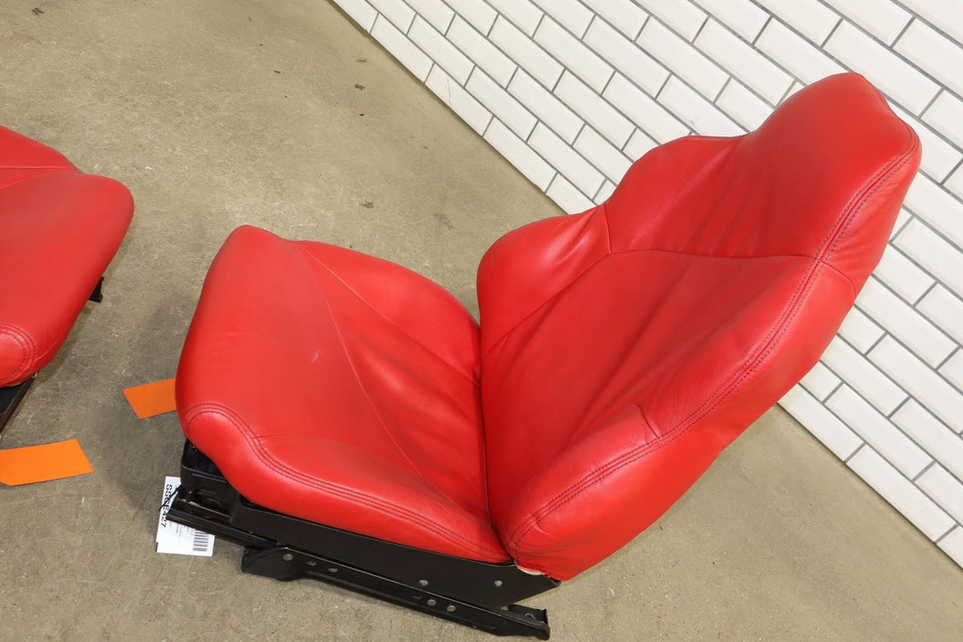 1995 - 1996 C4 Corvette Pair LH&RH Power Leather Bucket Seats *Torch Red*