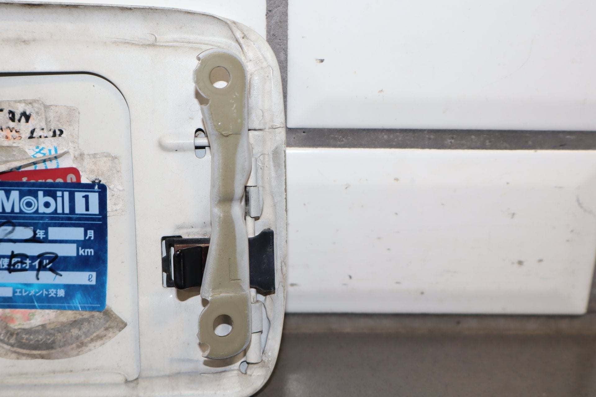 1995-1999 Toyota Crown Fuel Filler Door White 2BK OEM JZS151