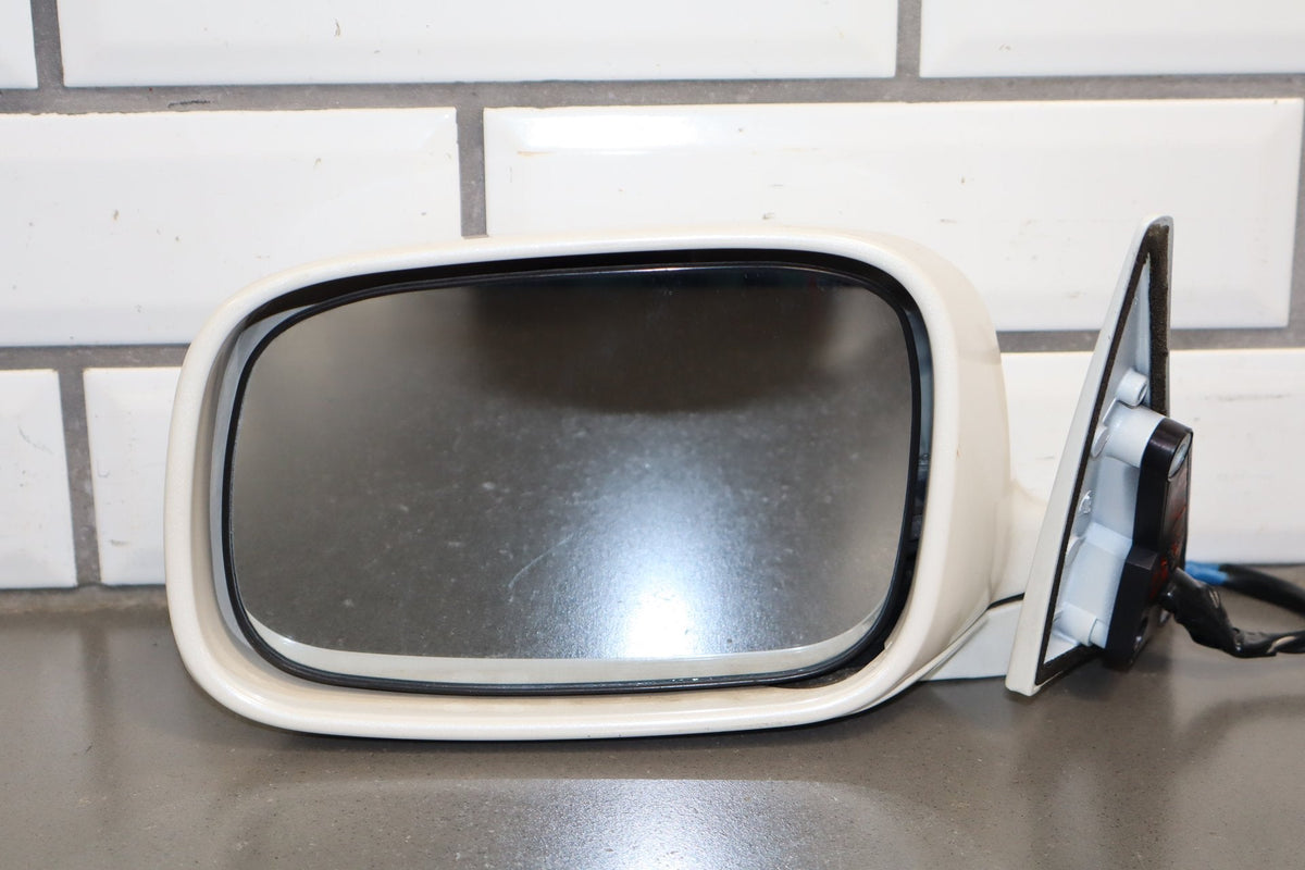 1995-1999 Toyota Crown Left Mirror Power Heated Fold White 2BK JZS151