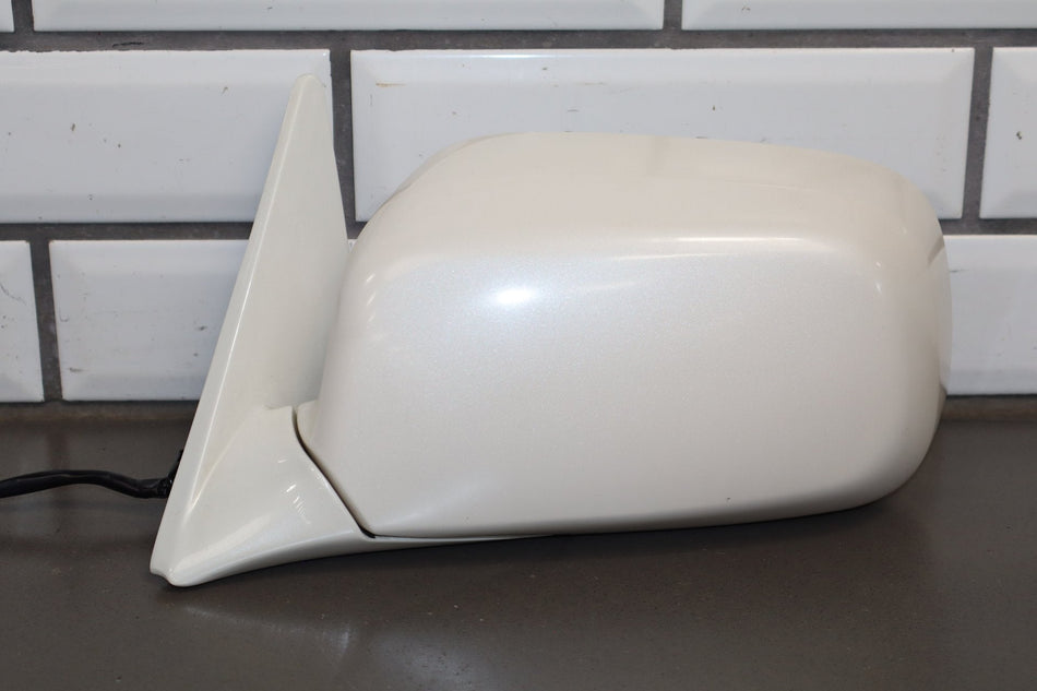 1995-1999 Toyota Crown Left Mirror Power Heated Fold White 2BK JZS151