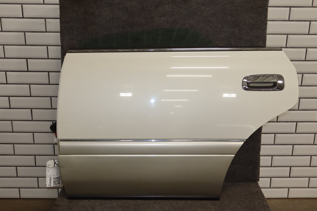 1995-1999 Toyota Crown Left Rear Door White 2BK OEM JZS151