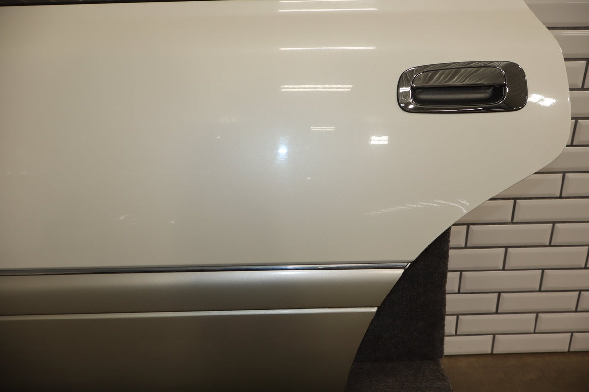 1995-1999 Toyota Crown Left Rear Door White 2BK OEM JZS151